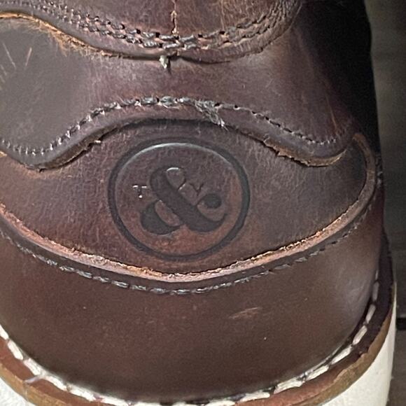 Thomas & Vine Men\'s Theo Chukka Boots Size 12 Brown Leather Canvas Lace Up main image 14